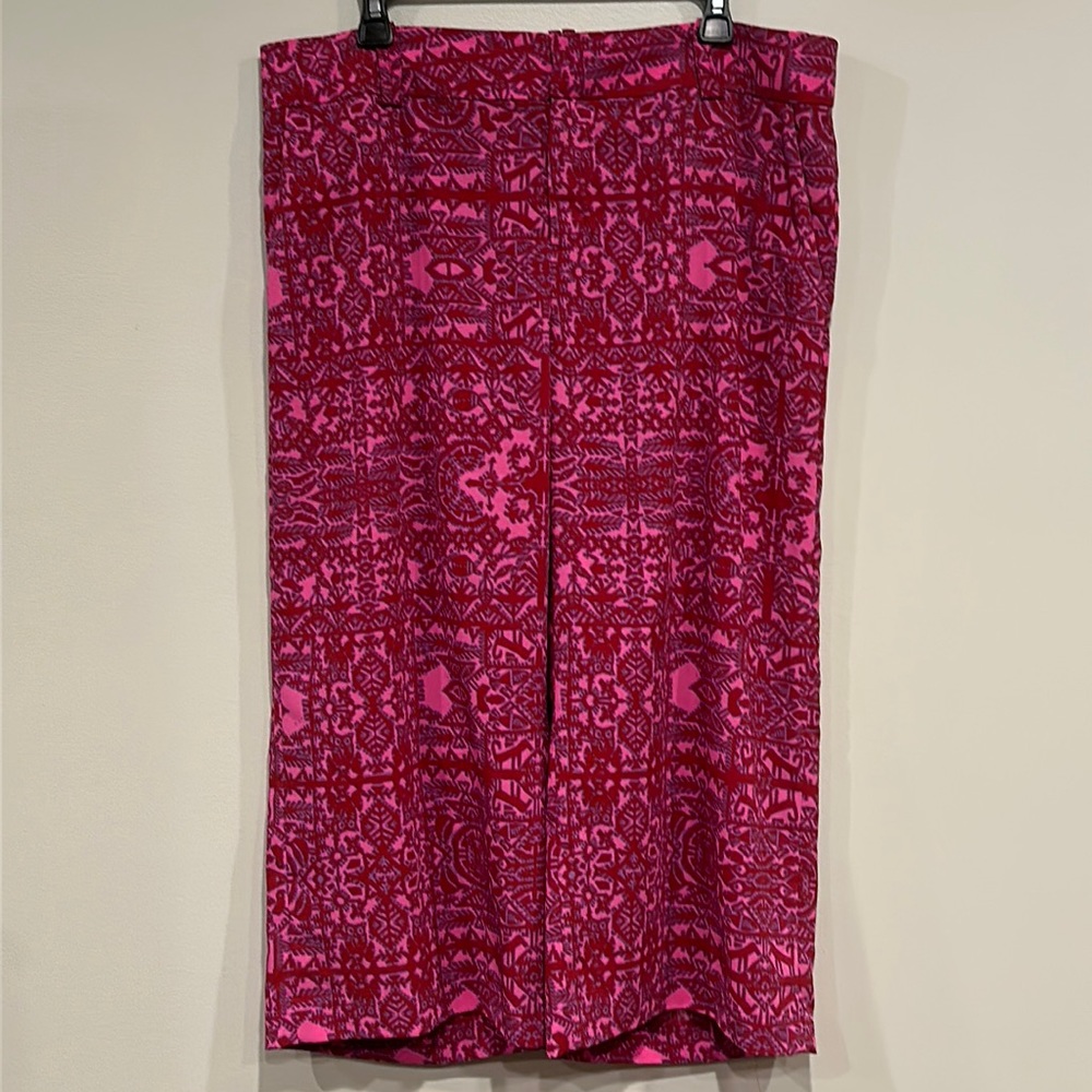 Coldwater Creek Pink Red Purple Crop Wide Leg Pants - Size 14